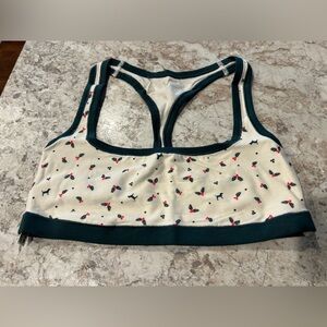 VS PINK Christmas Bralette  NWT Large Holly Dogs
